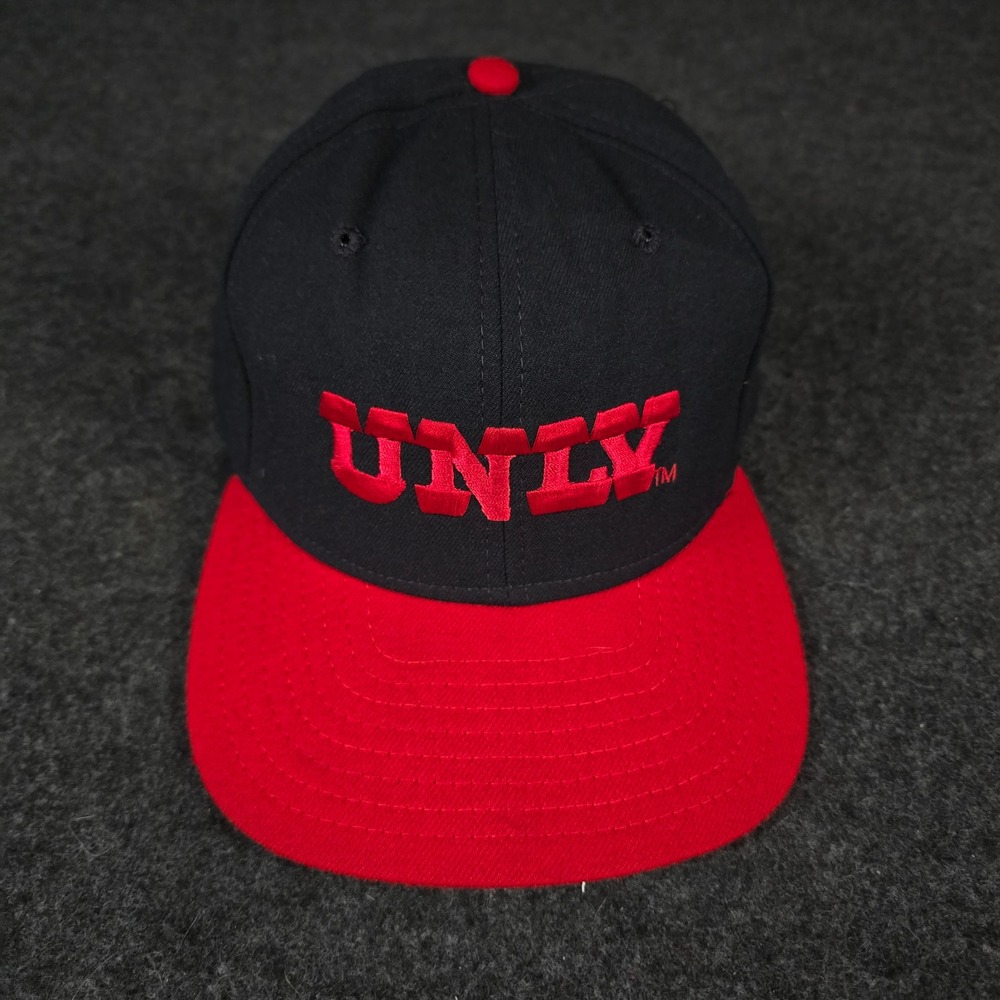 Vintage 90s UNLV Hat Cap New Era Snap Back Runnin' Rebels Las Vegas Made in USA
